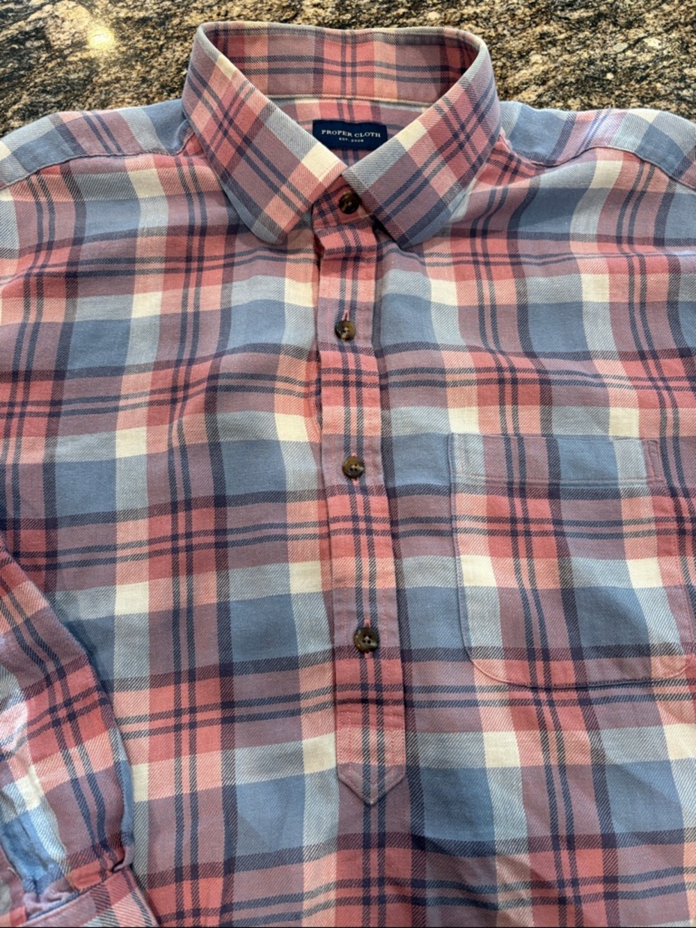 Proper Cloth Cotton-Linen Popover Shirt